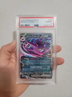 💎PSA 10 GEM MINT 2025 Pokemon Destined Rivals TEAM ROCKET'S CROBAT EX #122 - Image 1