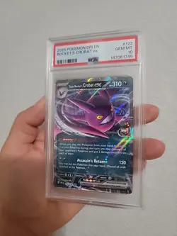 💎PSA 10 GEM MINT 2025 Pokemon Destined Rivals TEAM ROCKET'S CROBAT EX #122 - Image 2