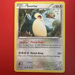 Pokemon TCG Snorlax Breakthrough 118/162 Regular Uncommon LP - Image 1