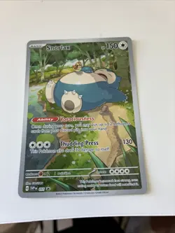 Pokemon TCG Snorlax Illustration Rare Scarlet and Violet 151 ETB Promo - Image 3