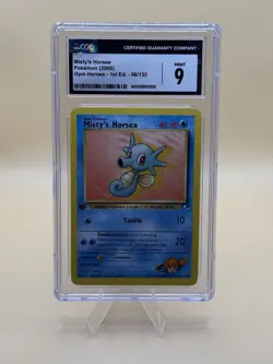 The Pokemon Company Misty's Horsea Gym Heroes 86/132 1st Edition CGC 9 - Image 1