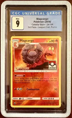 CGC 9 MAGCARGO 24 Celestial Storm 3rd Place League Cup Challenge Promo Pokemon - Image 1