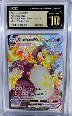 Pokemon CHARIZARD VMAX Shining Fates Full Art SV107/SV122 CGC 10 💎 PRISTINE - Image 1