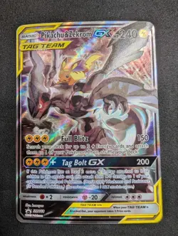 Pikachu & Zekrom GX Tag Team 2016-19 Pokemon SM Black Star Promos #SM168 Tins - Image 1