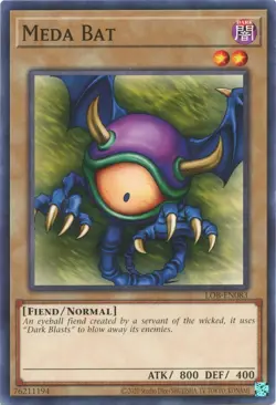Yu-Gi-Oh! Meda Bat [LOB-EN083] -Leg. of Bl. Ey.-25th -Unl. Ed - NM/M - Image 1