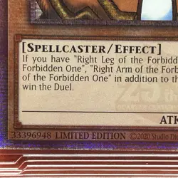2023 Yu-Gi-Oh Exodia the Forbidden One TN23-EN002 QCR DCG 9 25th Anniversary Tin - Image 3