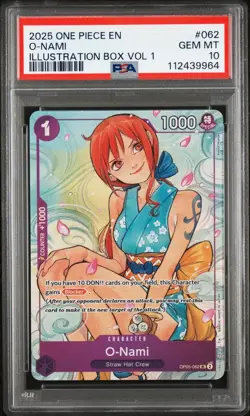 One Piece Illustration Box Vol.1 O-Nami Promo PSA 10 - Image 1