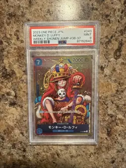 Monkey D. Luffy One Piece 2023 Weekly Shonen Jump Promo Japanese #043 PSA 9 - Image 1