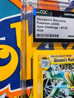 Pokemon TCG Giovanni's Machamp Holo Unlimited Rare Card Gym Challenge - Image 2