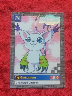 Animated Series 2 Digimon Trading Card Gatomon 9 of 32 Silver Stamp - Image 1