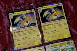Pikachu & Raichu * Holo *Miscut ++ Pokemon TCG 4 Card Lot S-Chinese + English - Image 4