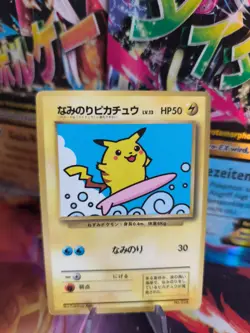 Pokemon Karte Card Surfing Pikachu Corocoro Promo Glossy Wotc japanese LP - Image 1