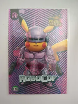 Pikachu Cosplay “RoboCop” E12 Pink Holo Card - Image 1