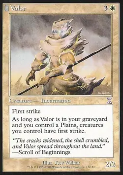 Valor - Light Play MTG Time Spiral Time Shifted - Image 1
