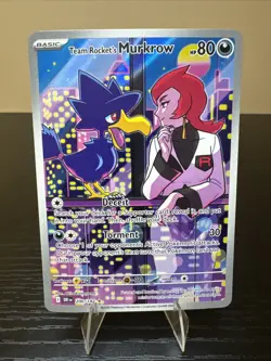 Pokemon TCG Card Team Rocket's Murkrow 200/182 Destined Rivals Illustration - NM - Image 1