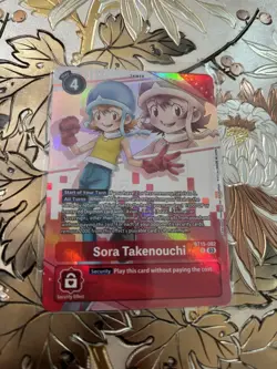 Digimon Card Game Sora Takenouchi Alternate Art Foil BT15-082 Premium Heroines - Image 1