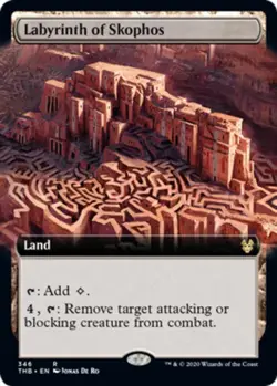Labyrinth of Skophos - Foil - Extended Art Magic mtg Moderate Play, English Ther - Image 1