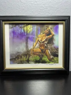 Magic The Gathering “Elvish Ranger” Signed Framed (8"x 11") Terese Nielsen- WOTC - Image 1