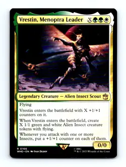 #166 2023 Doctor Who / Vrestin, Menoptra Leader Rare - Image 1