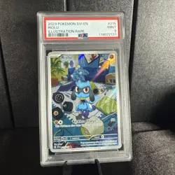 2023 POKEMON SCARLET & VIOLET #215/198 RIOLU ILLUSTRATION RARE PSA 9 - Image 1