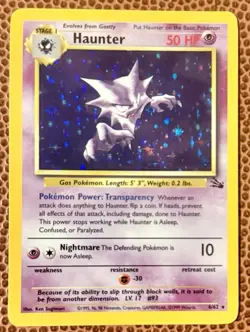 Haunter Pokemon Fossil Holo Rare 6/62 WOTC 1999 Vintage TCG - Image 1