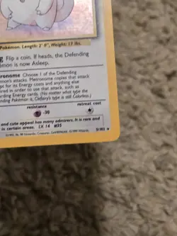 Pokemon TCG Clefairy Base Set Holo Unlimited Rare Card 5/102 MP Condition - Image 4