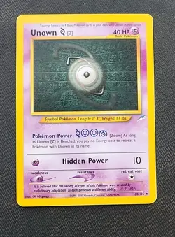 Pokemon TCG Unown Z 60/105 Neo Destiny Uncommon LP - Image 1