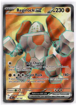 Regirock ex 214/182 Ultra Rare Destined Rivals Pokemon Near Mint - Image 1