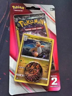 Pokemon 2x Mini Booster Packs + Dragonite Promo+Coin (Lost Thunder + Sun & Moon) - Image 1