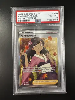 Furisode Girl #190 Full Art - Silver Tempest 2022 Pokemon SWSH Graded PSA 8 - Image 1