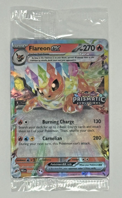 Pokemon Prismatic Evolutions Flareon ex 014/131 Surprise Box Stamped Sealed - Image 1