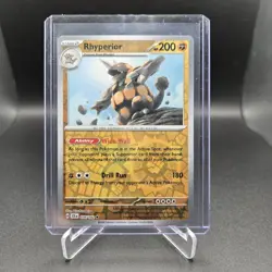 RHYPERIOR 76/142 Reverse Holo Rare SV07: Stellar Crown Pokemon TCG - Image 1