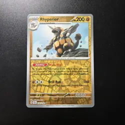 RHYPERIOR 76/142 Reverse Holo Rare SV07: Stellar Crown Pokemon TCG - Image 3