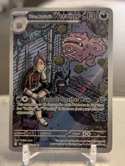 Team Rocket’s Weezing 199/182 Illustration Rare Pokemon Destined Rivals - NM - Image 1