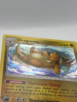 Pokemon TCG Dragonite Unified Minds 151/236 Holo Exclusive Cracked Ice Holo - Image 2