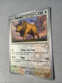 Pokemon TCG * Scarlet & Violet 151 * 128/165 Tauros U * REVERSE HOLO * NM - Image 2