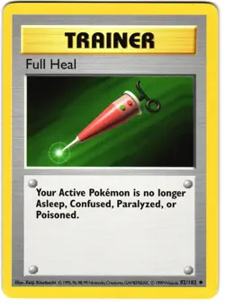 Full Heal [Shadowless] 82/102 Pokemon Gen 1: Base Set - Image 1
