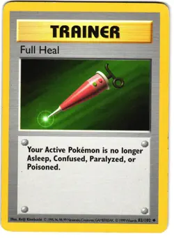 Full Heal [Shadowless] 82/102 Pokemon Gen 1: Base Set - Image 3