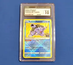 Pokemon TCG Pokemon GO 018/078 RADIANT BLASTOISE CGC Graded 10 GEM MINT - Image 1