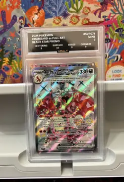 2024 Pokemon Svp En-Sv Black Star Promo #074 Charizard Ex 9 Grade - Image 2