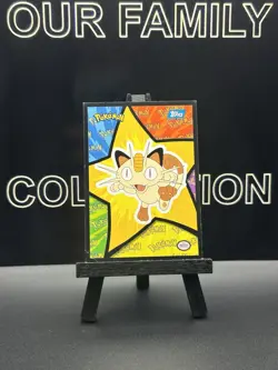 1999 Topps Pokemon the First Movie Puzzle Meowth Blue Logo Regular - Image 1