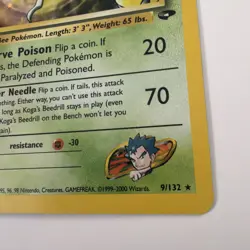 Pokemon TCG Koga's Beedrill Gym Challenge Holo Rare - Image 4