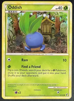 Oddish 60/90 Pokemon English HeartGold & SoulSilver Undaunted 2010 - Image 1