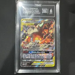2019 Pokemon Reshiram & Charizard GX R & C GX FIGURE COLL SM201 ALT ART - TAG 6 - Image 1