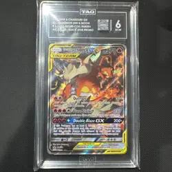 2019 Pokemon Reshiram & Charizard GX R & C GX FIGURE COLL SM201 ALT ART - TAG 6 - Image 2