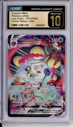 CGC PRISTINE 10 Orbeetle VMAX Pokemon SWSH Lost Origin Holo TG13/TG30 - Image 1