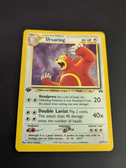 URSARING 2001 POKEMON 1ST EDITION NEO DISCOVERY RARE HOLO 15/75 LP - Image 1
