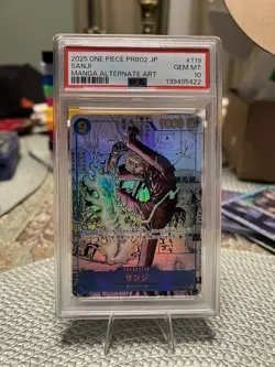 One Piece TCG Sanji Prb02 Manga PSA 10 Japanese - Image 1
