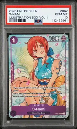 One Piece Illustration Box Vol.1 O-Nami Promo PSA 10 - Image 1