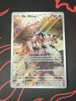 Mr. Mime 179/165 (NM) Illustration Rare Scarlet & Violet 151 Holo Pokemon Card - Image 3